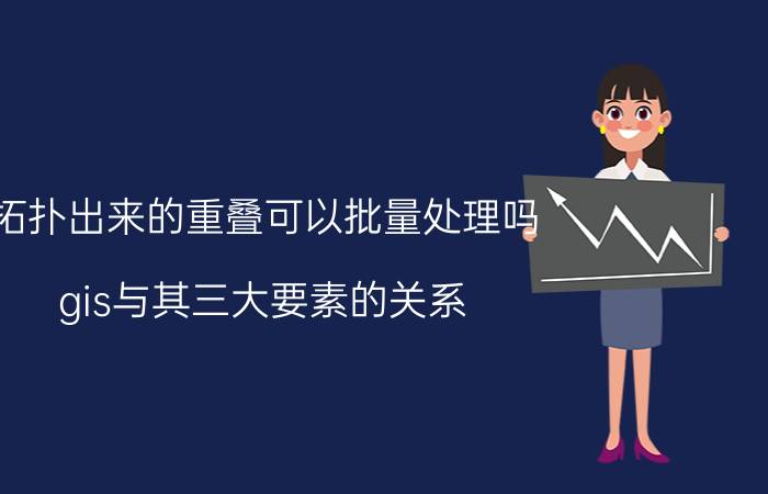 拓扑出来的重叠可以批量处理吗 gis与其三大要素的关系？